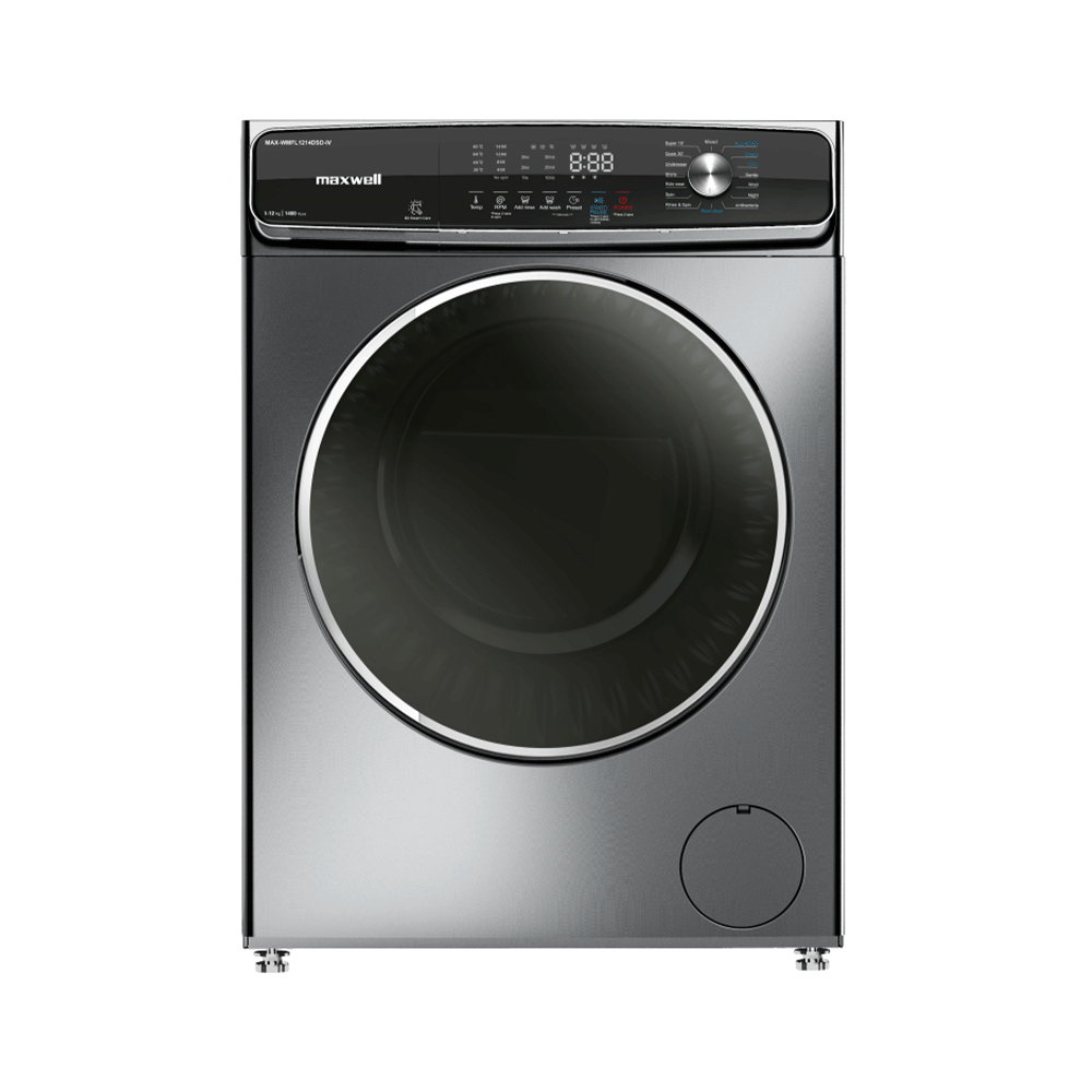 Lave Linge MAXWELL 12Kg INVERTER / MAX-WMFL1214DSD-IV / Dark Silver