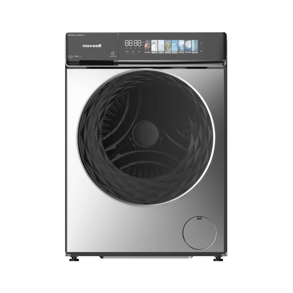 Lave Linge MAXWELL 12Kg INVERTER / MAX-WMFL1214DSFDC-IV / Dark Silver