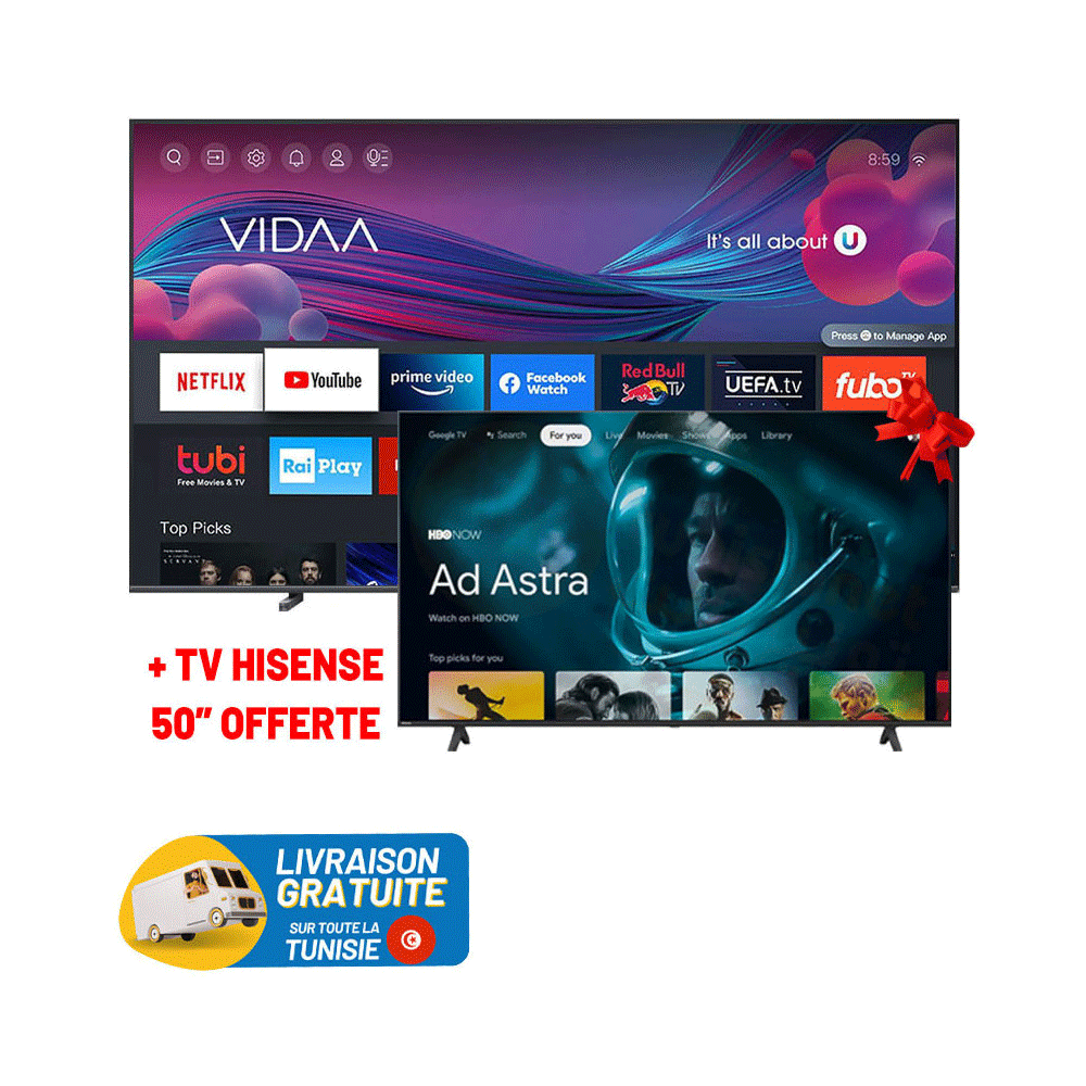TV HISENSE 100'' QLED UHD 4K SMART + TV HISENSE 50” OFFERTE