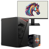 Setup Gamer Special Pc de Bureau Gaming / Ryzen 5 5500GT  / Vega 7 / 8 Go Avec Écran Gaming REDRAGON 21.5" Full HD VA / 120 Hz