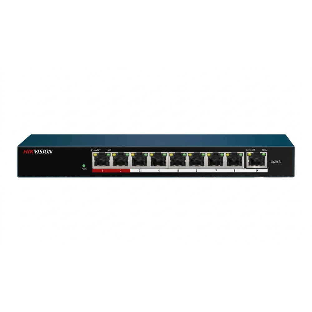 Switch HIKVISION DS-3E0109P-E-M 8 Port Poe Fast Ethernet 10/100 Mbps