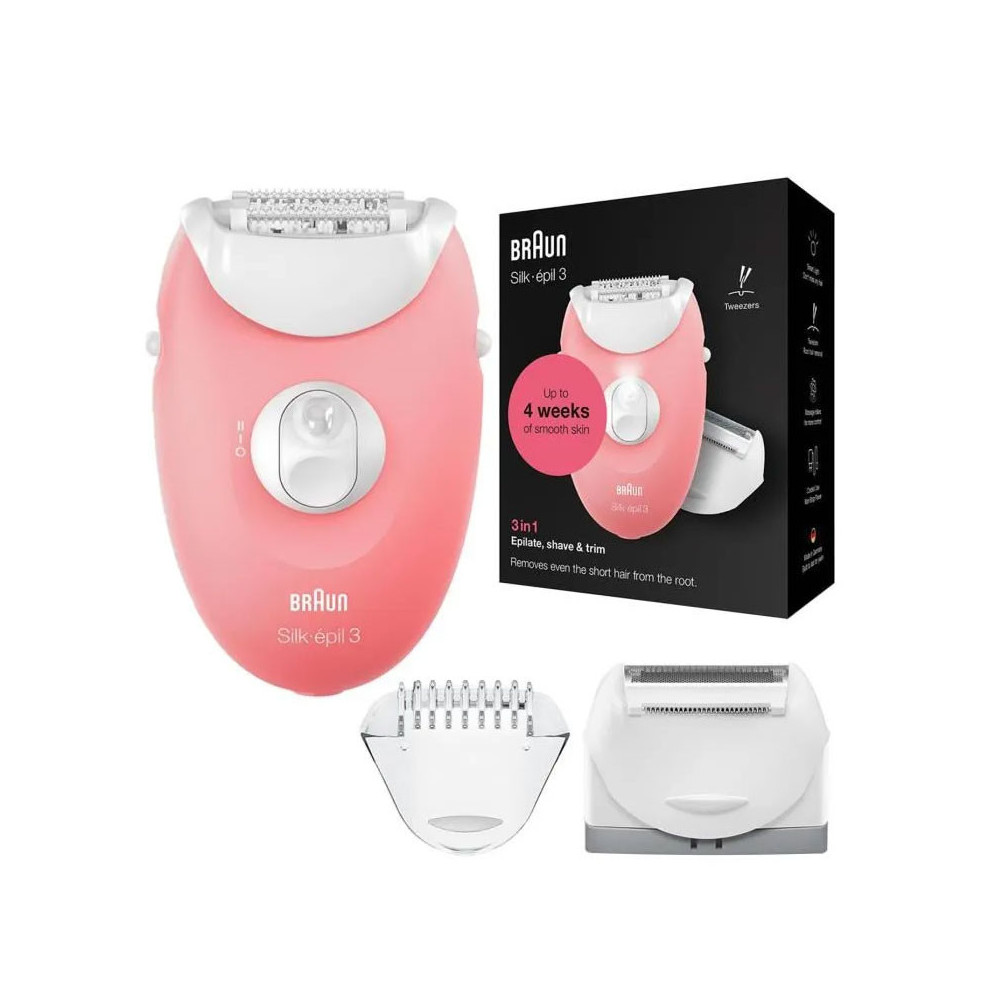 Épilateur BRAUN Silk épil 3 / SE3-277 / Rose