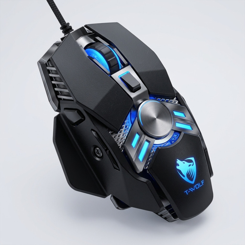 Souris Gamer T-Wolf V10 Warrior / RGB / Noir