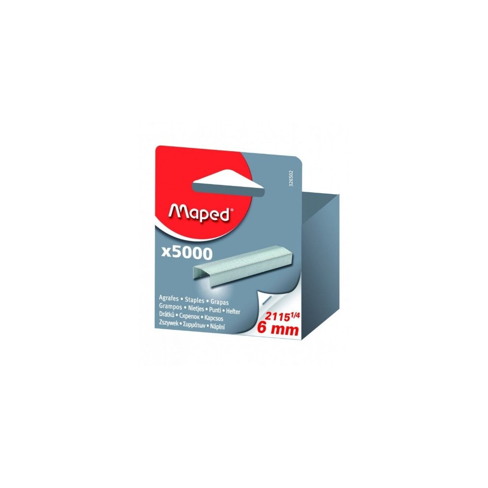 Boite de 5000 Agrafes Maped Nº 2115 1/4 galvanisé
