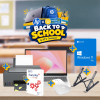 Pack Rentrée Scolaire: PC Portable HP i5 Bleu + Imprimante HP Smart Tank 581 + Support PC + Souris HP sans fil + Rame Papier
