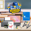 Pack Rentrée Scolaire: PC Portable HP i5 Silver + Imprimante HP Smart Tank 581 + Support PC + Souris HP sans fil + Rame Papier