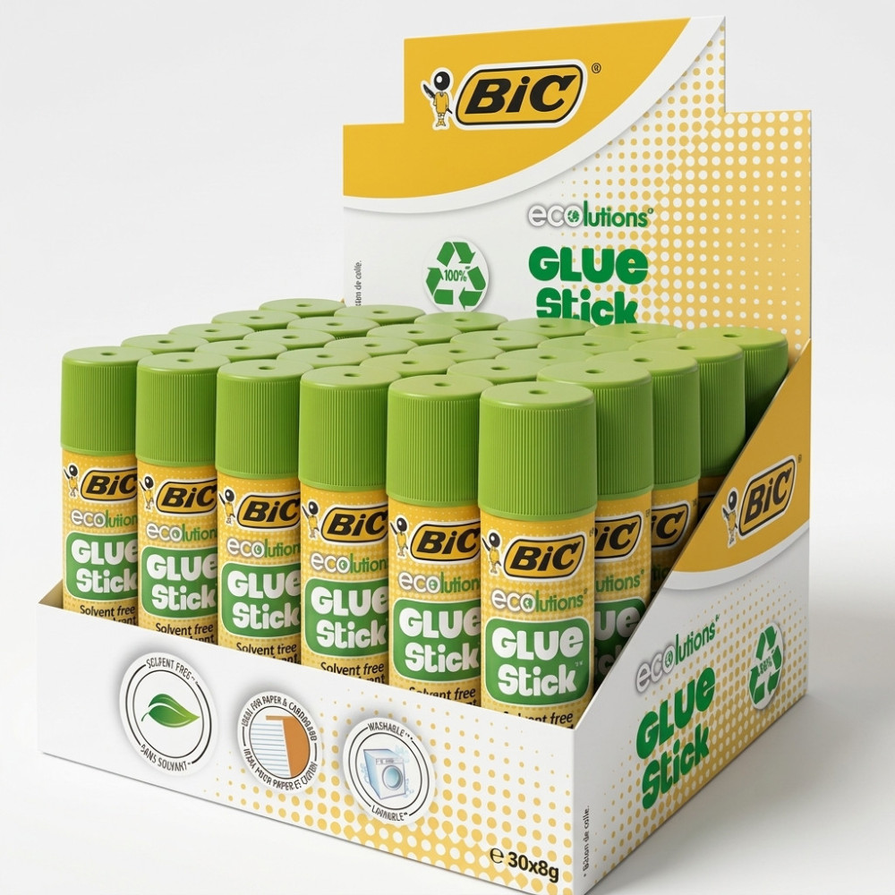 30 Bâtons de Colle Stick Bic Glue Stick 8G