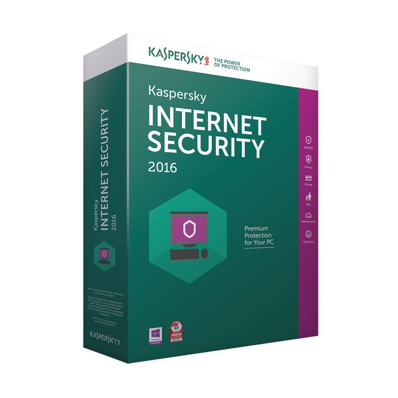 Kaspersky Internet Security 2016 - 1 an / 3 Pcs