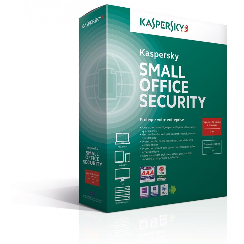 Kaspersky Small Office Security 4.0 - 1 an / 5 Pcs + 1 serveur
