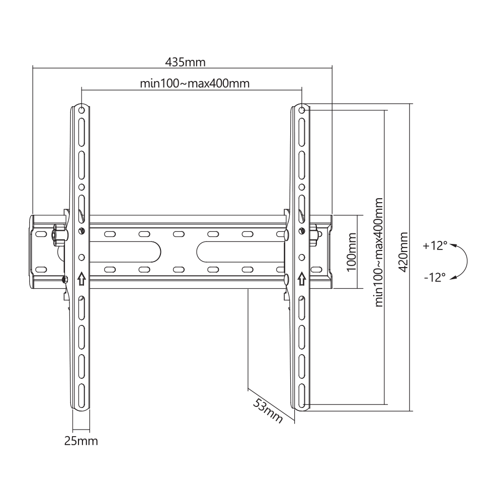 Support Mural SBOX PLB-2544T-2  32"-70"
