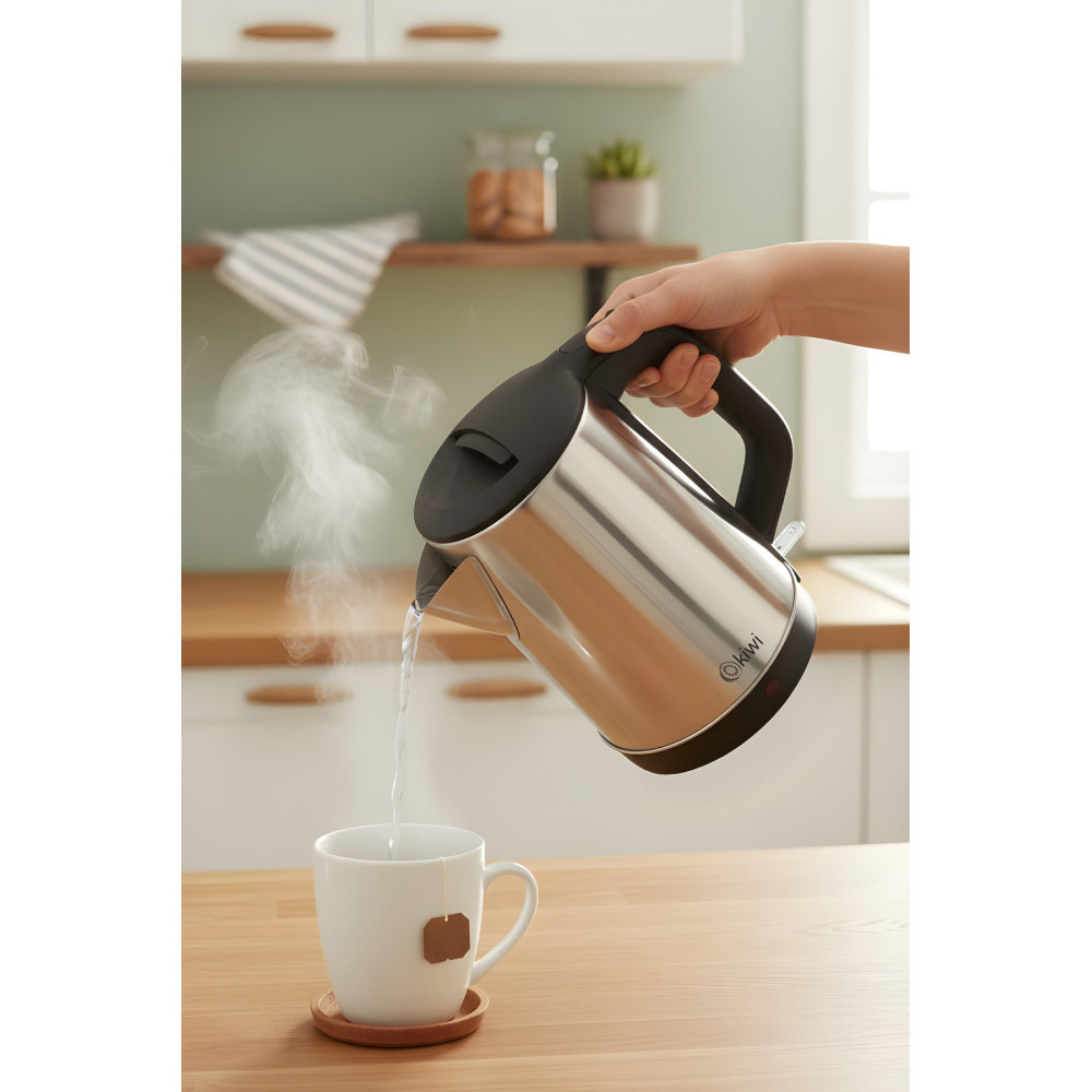 BOUILLOIRE KIWI ÉLECTRIQUE SANS FIL / 2200W / 1.7 L / INOX
