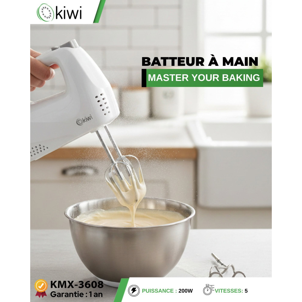 batteur à main kiwi KMX-3608