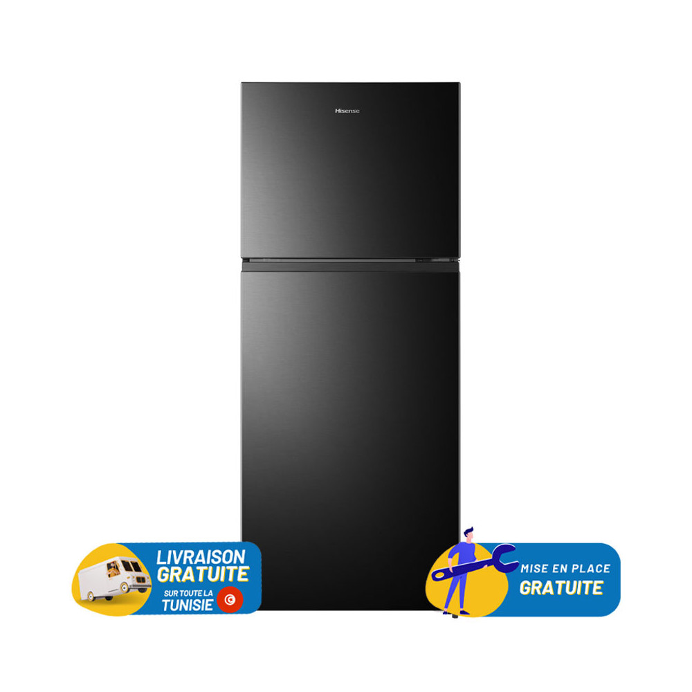 Réfrigérateur HISENSE INVERTER Double Portes NoFrost 375 Litres / RT3N375NSF1 / Noir Premium