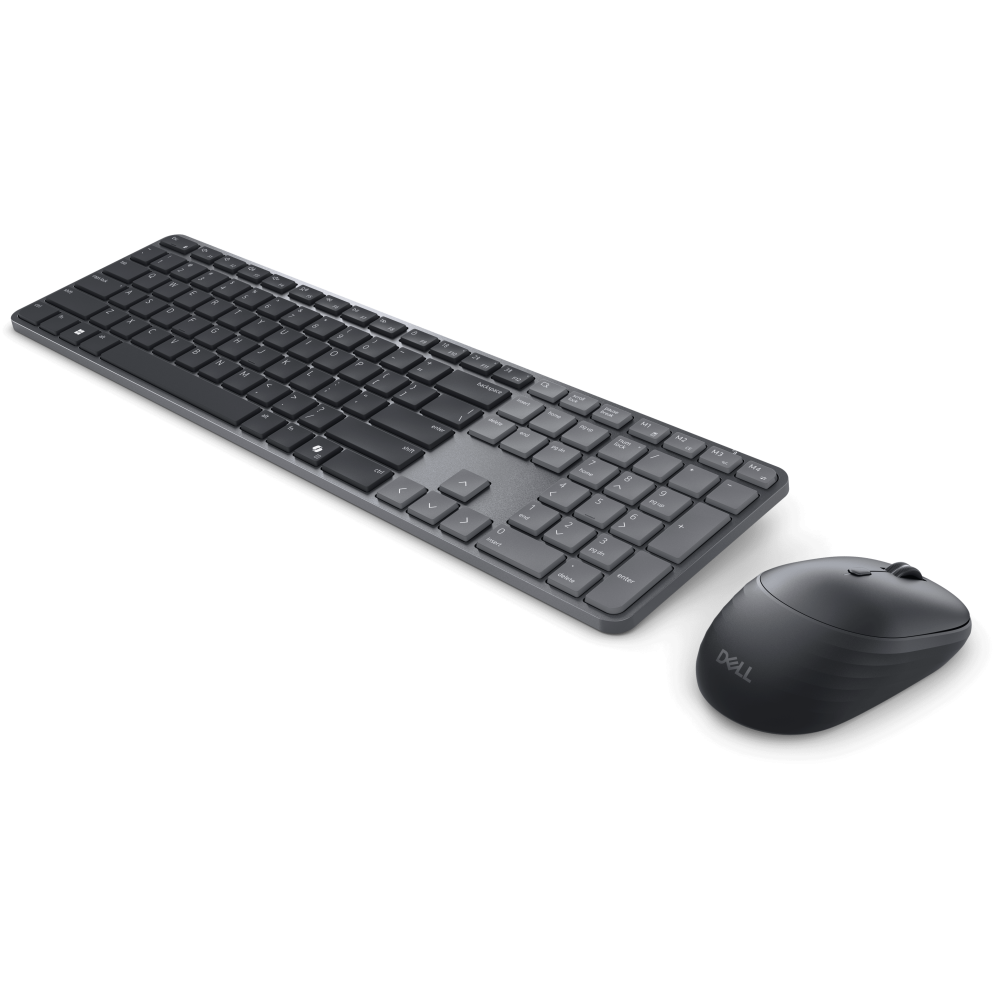 Ensemble Clavier ultra-fin et souris sans fil Dell Pro 7 / KM726 / AZERTY / Noir