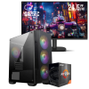 Setup Gamer Special Pc de Bureau Gaming / Ryzen 5 Pro 5650G / Vega 7 / 16 Go Avec Écran Gaming Cooler Master 24.5" Full HD IPS / 120 Hz