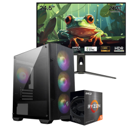 Setup Gamer Special Pc de Bureau Gaming / Ryzen 5 Pro 5650G / Vega 7 / 16 Go Avec Écran Gaming Redragon 24.5" Full HD IPS / 240 Hz