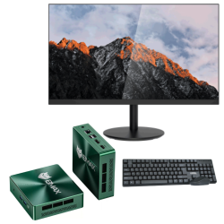 Mini Pc de bureau BMAX B6 / i3-8109U / 12 Go / 256 Go SSD / Windows 11 / Vert Avec Écran DAHUA 24" Full HD VA / 100 Hz