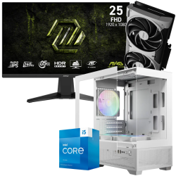 Setup Gamer Special Pc de Bureau Gaming / i5-13400F / RTX 5070 12G / 32 Go Avec Écran Gaming MSI 24.5" Full HD Rapid IPS / 240 Hz