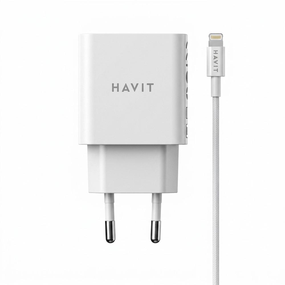 Chargeur Havit ST914 Type-C Vers Lightning / PD20W / Blanc
