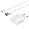 CHARGEUR SECTEUR 1 PORTS USB + MICRO CABLE HAVIT HV-ST111 / Blanc