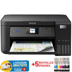Imprimante Multifonction à réservoir intégré 3en1 couleur Epson ECOTANK L4260 / A4 /  WiFi + 5 Bouteilles d'encres Epson Incluses