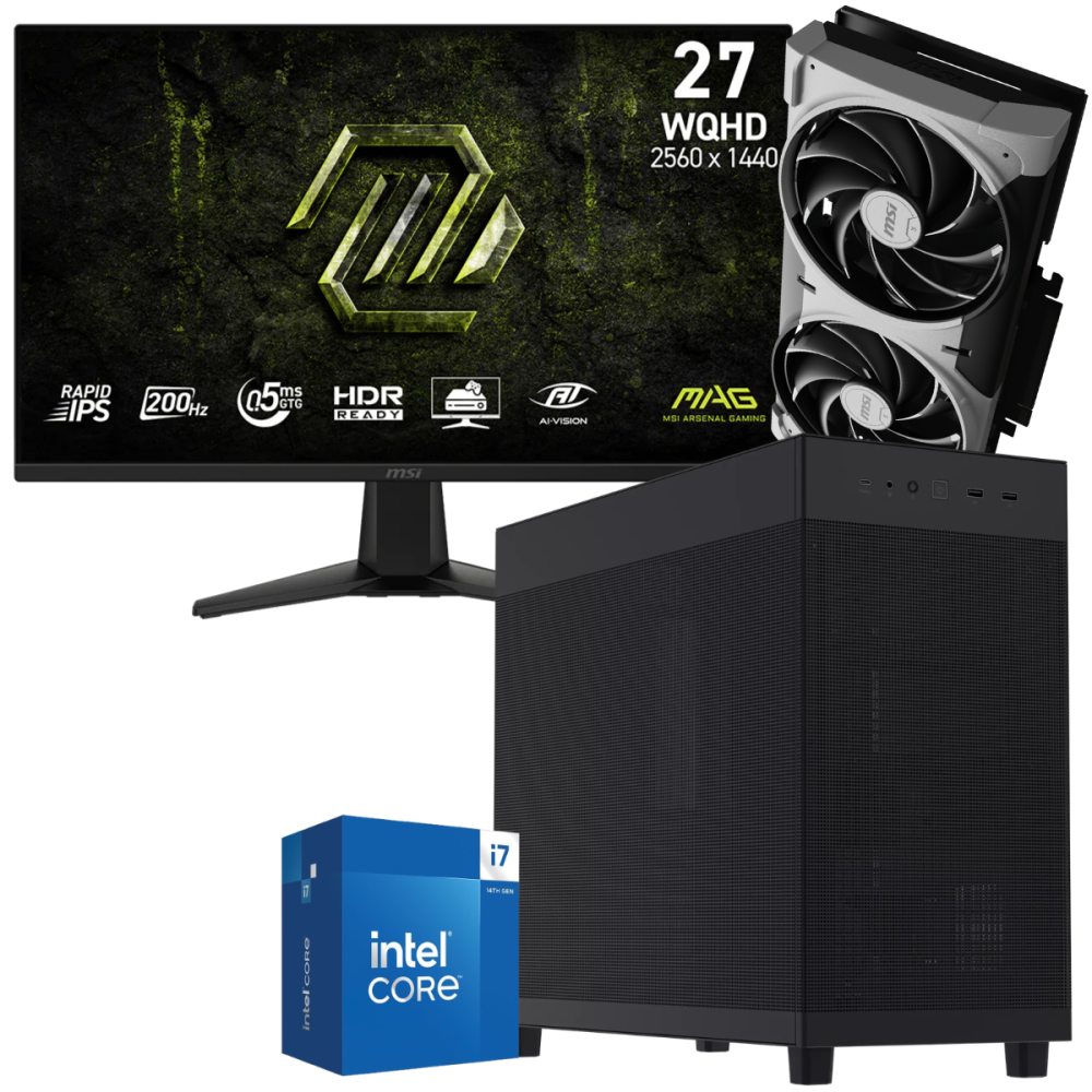 Setup Gamer Special Pc de Bureau Gaming / i7-14700F / RTX 5070 12G / 128 Go Avec Écran Gaming MSI 27" WQHD IPS / 200 Hz