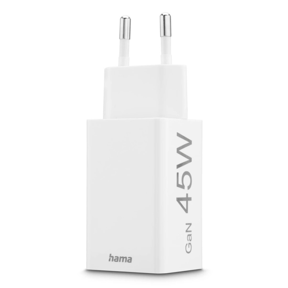 Chargeur rapide Hama USB-C/USB-A / PD 45W / Blanc