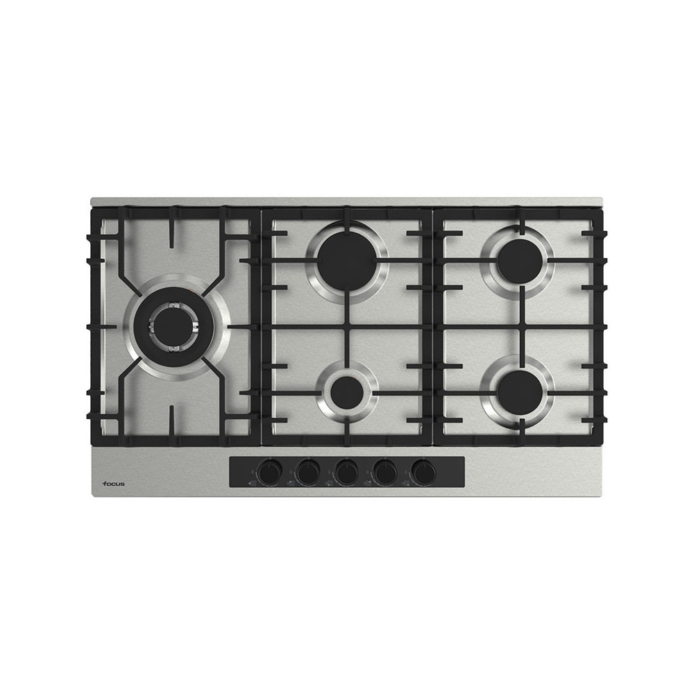 PLAQUE FOCUS 5 FEUX /  90 CM / F-414X / INOX
