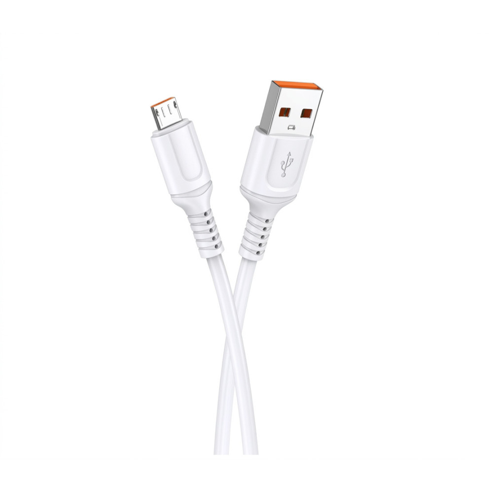 Cable Chargeur Elektrum USB-A vers MICRO USB / 20W / Blanc