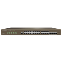 Switch De Bureau Tenda 28 Ports Avec 4 Emplacements Sfp / Marron
