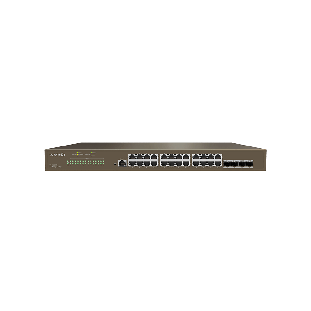 Switch De Bureau Tenda 28 Ports Avec 4 Emplacements Sfp / Marron