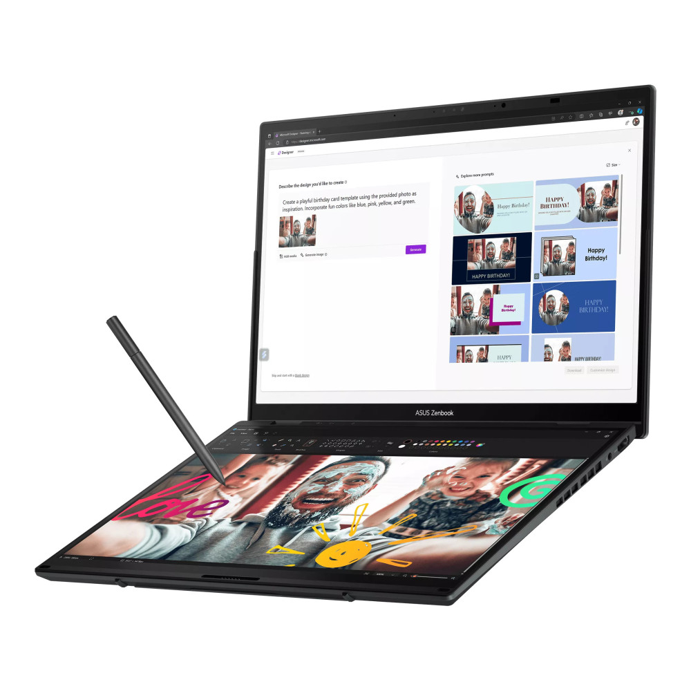 Pc Portable ASUS Zenbook Duo UX8406CA / Ultra 9 285H / 32 Go / 1 To SSD / Windows 11 / Gris