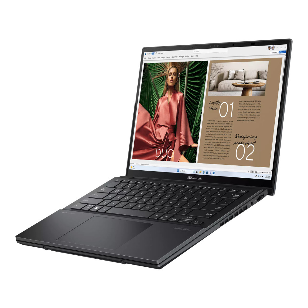 Pc Portable ASUS Zenbook Duo UX8406CA / Ultra 9 285H / 32 Go / 1 To SSD / Windows 11 / Gris