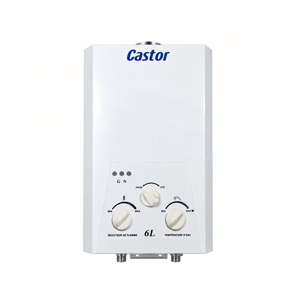 CHAUFFE BAIN CASTORE 6 Litres GAZ NATUREL / Blanc