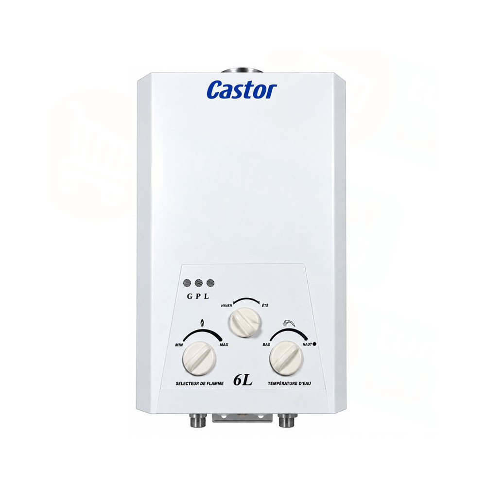 CHAUFFE BAIN CASTORE 6 Litres GAZ BOUTEILLE / Blanc