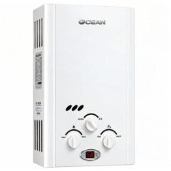 CHAUFFE BAIN OCEAN 10 Litres GAZ NATUREL / Blanc