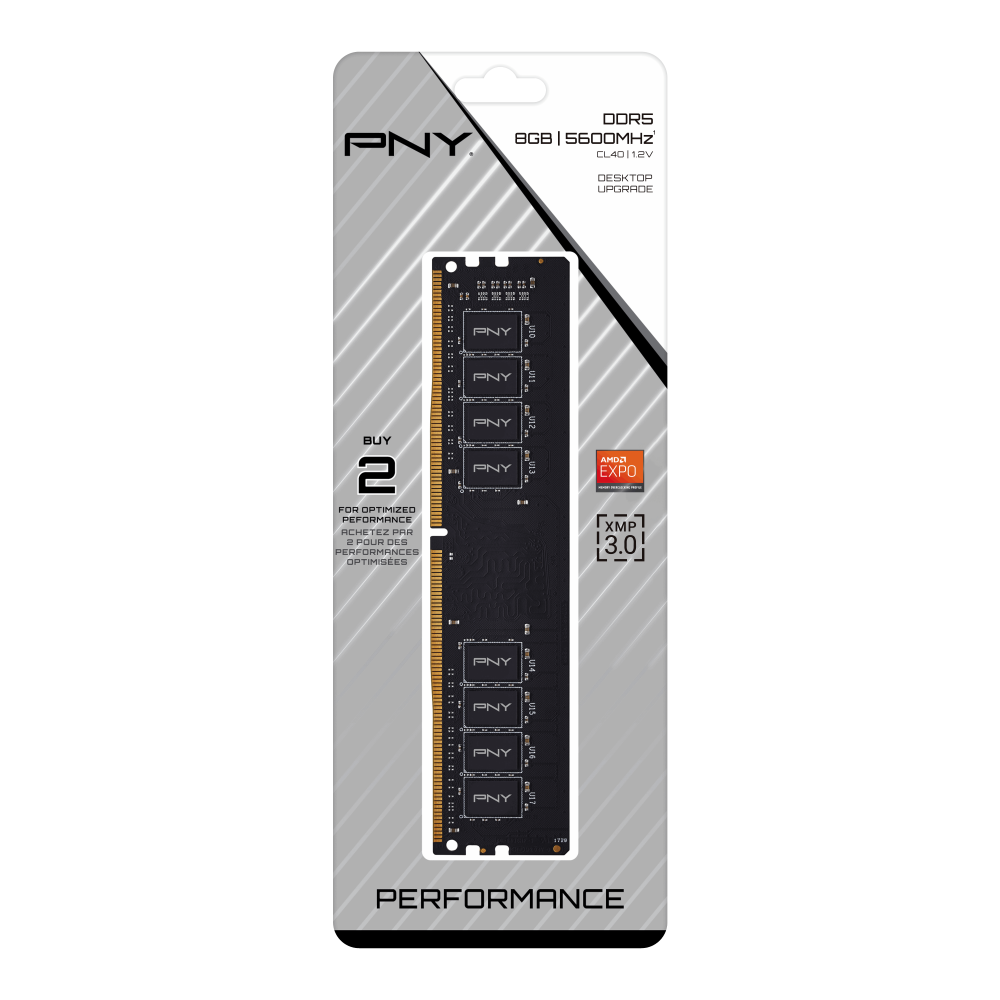 BARETTE MÉMOIRE PNY MÉMOIRE DIMM 8GB DDR5 5600