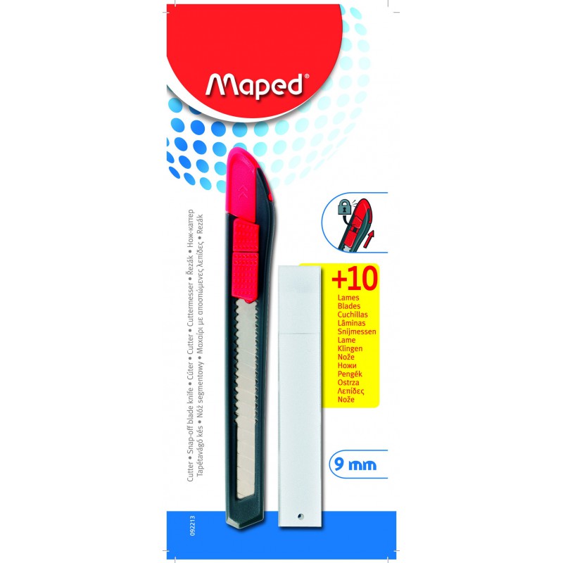 Cutteur Maped Plastique 9 mm + Lames Blister