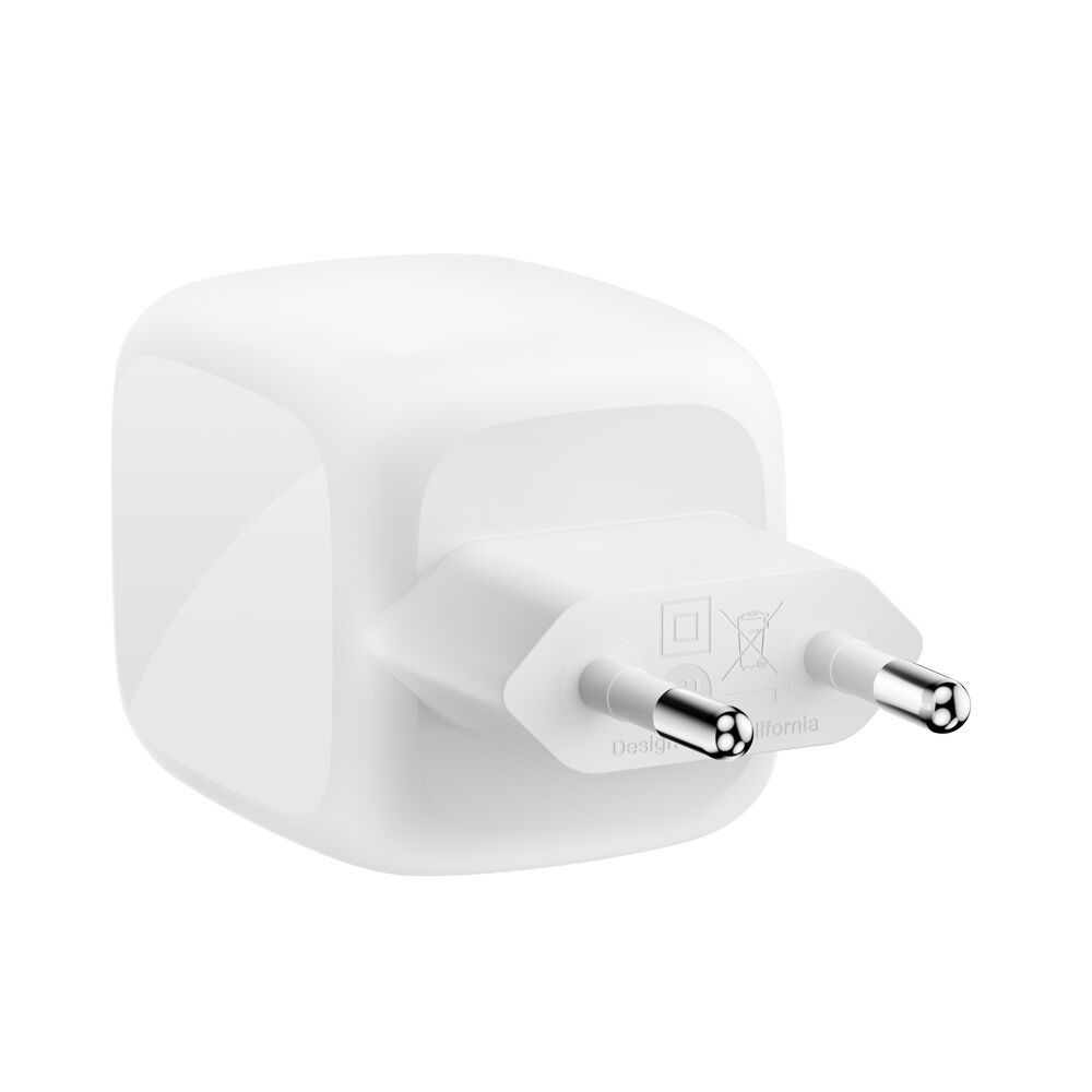 Chargeur mural Belkin 67 W double USB GAN avec PPS / Blanc