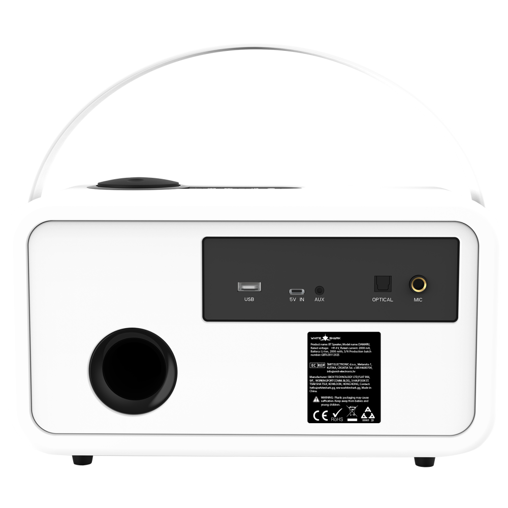 Haut Parleur White Shark GBT-630 DAMARU / Blanc