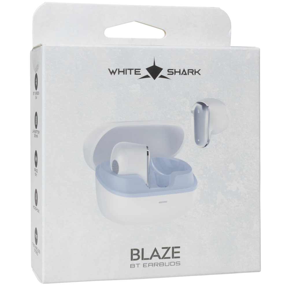 Écouteur Bluetooth Gaming White Shark BLAZE Avec Microphone / Blanc
