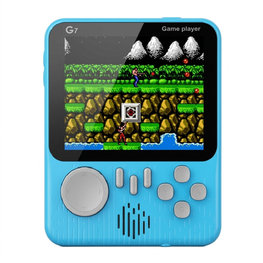 Console de jeux vidéo portable G7 / 666 jeux / Rétro / Bleu