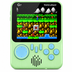 Console de jeux vidéo portable G7 / 666 jeux / Rétro / Vert