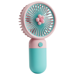 Mini ventilateur portable sans fil 202-1 / Rechargeable / Rose/Bleu