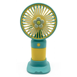 Mini ventilateur portable sans fil 202-1 / Rechargeable / Vert/Jaune