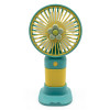 Mini ventilateur portable sans fil 202-1 / Rechargeable / Vert/Jaune