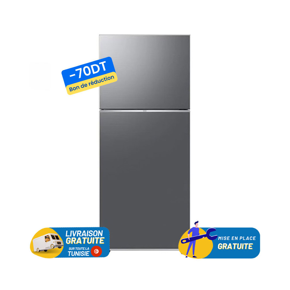 Réfrigérateur Samsung No Frost INVERTER Double Portes 460 Litres Silver