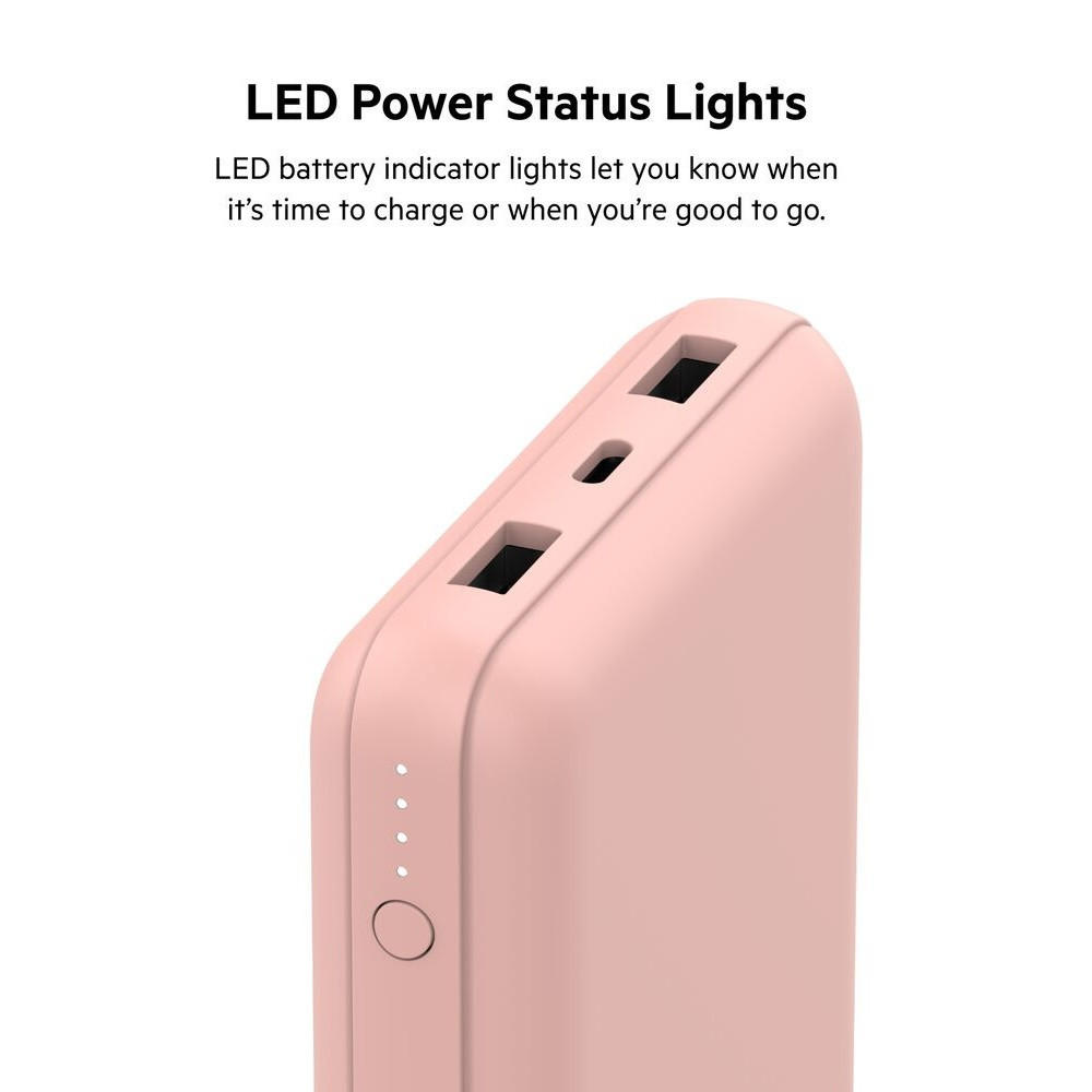 Power Bank BOOST CHARGE 20000MAH 15 watt USB-A to C / Rose