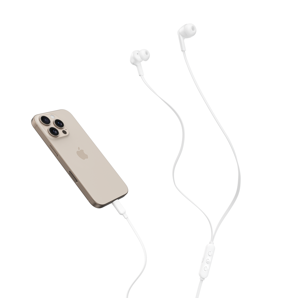 Écouteurs filaires Belkin SoundForm ANC (USB-C) / Blanc