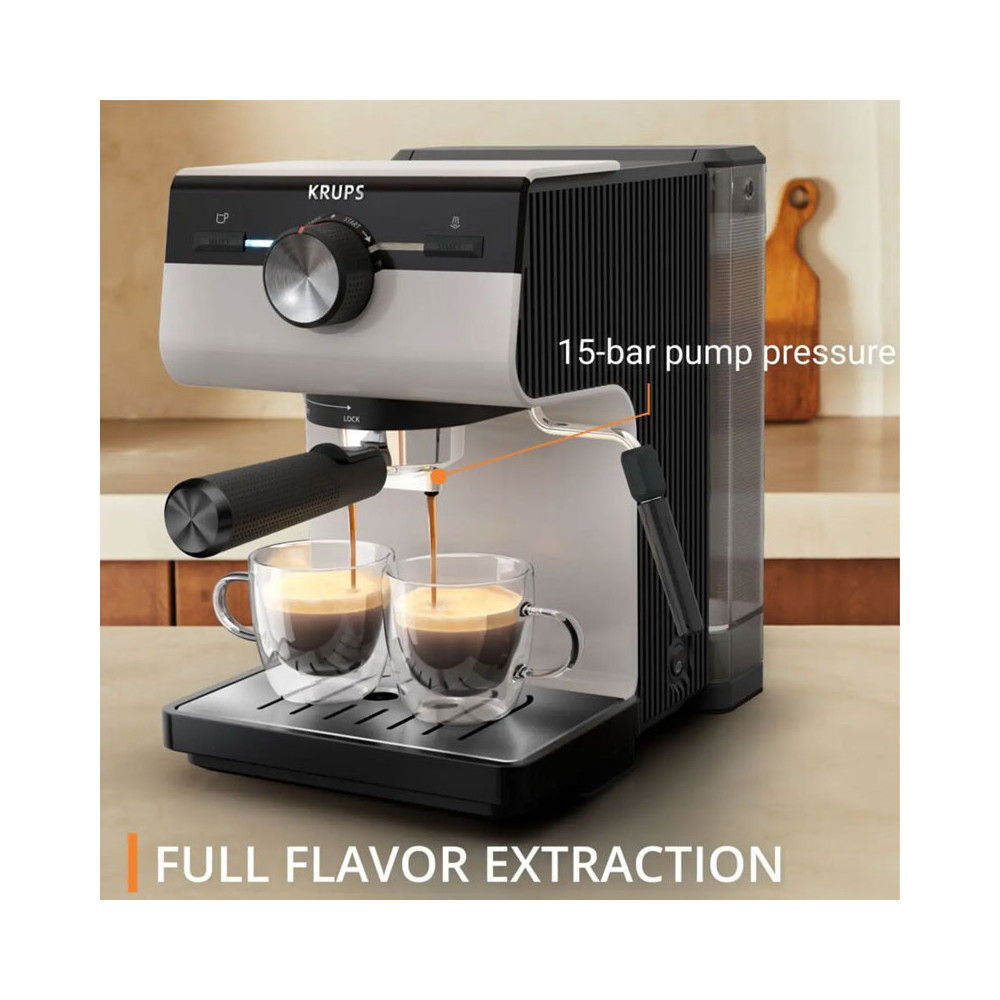Machine à Café Expresso KRUPS Authentic 2 Litres / XP381B10 / Gris